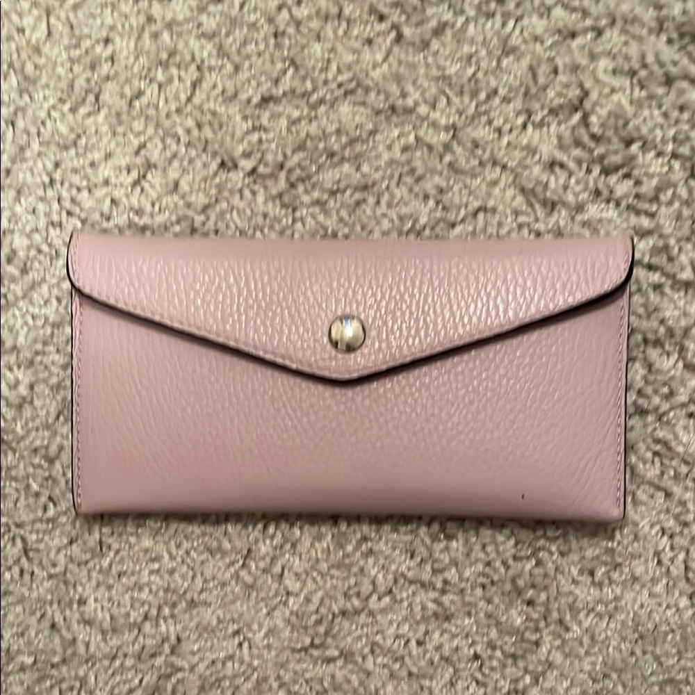 Italian Pink Leather Women's Clutch
